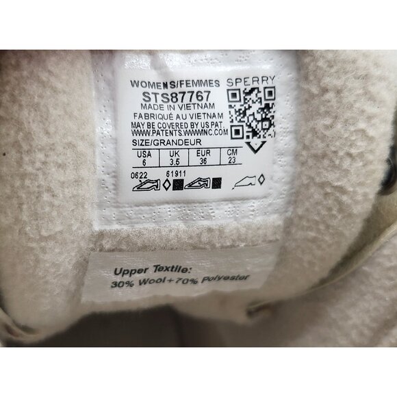 Sperry Plaid Womens Duck‎ Boots Side Zip Size 6 Beige Tan STS87767 - Picture 8 of 9